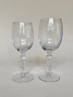 Set de quatre verres à eau et quatre verres à vin