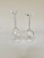 Série de six verres à vin et six verres à eau