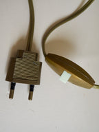 Lampe en bois avec abat-jour en block print