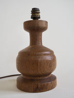 Lampe en bois avec abat-jour en block print