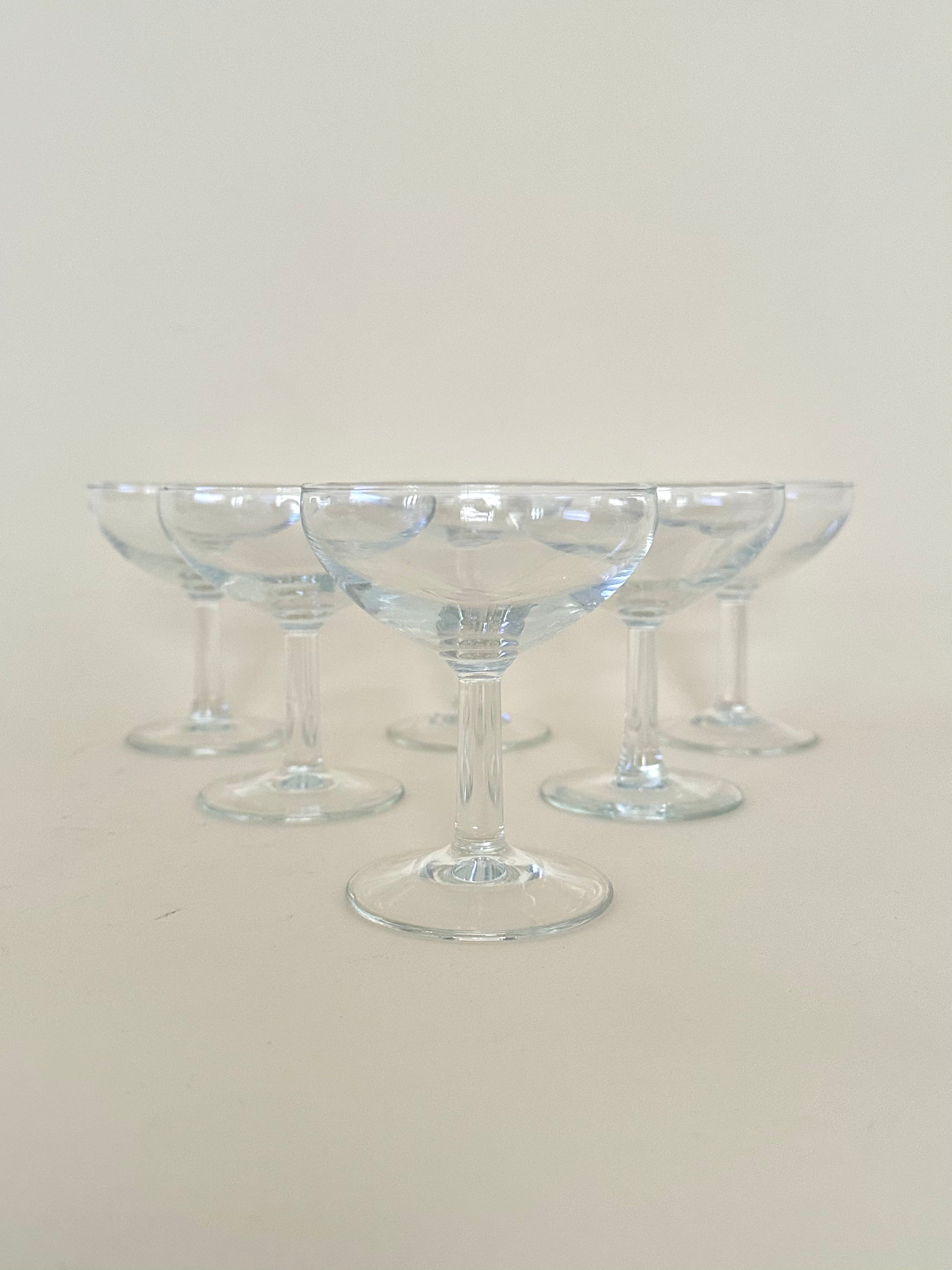 Set de six coupes à champagne