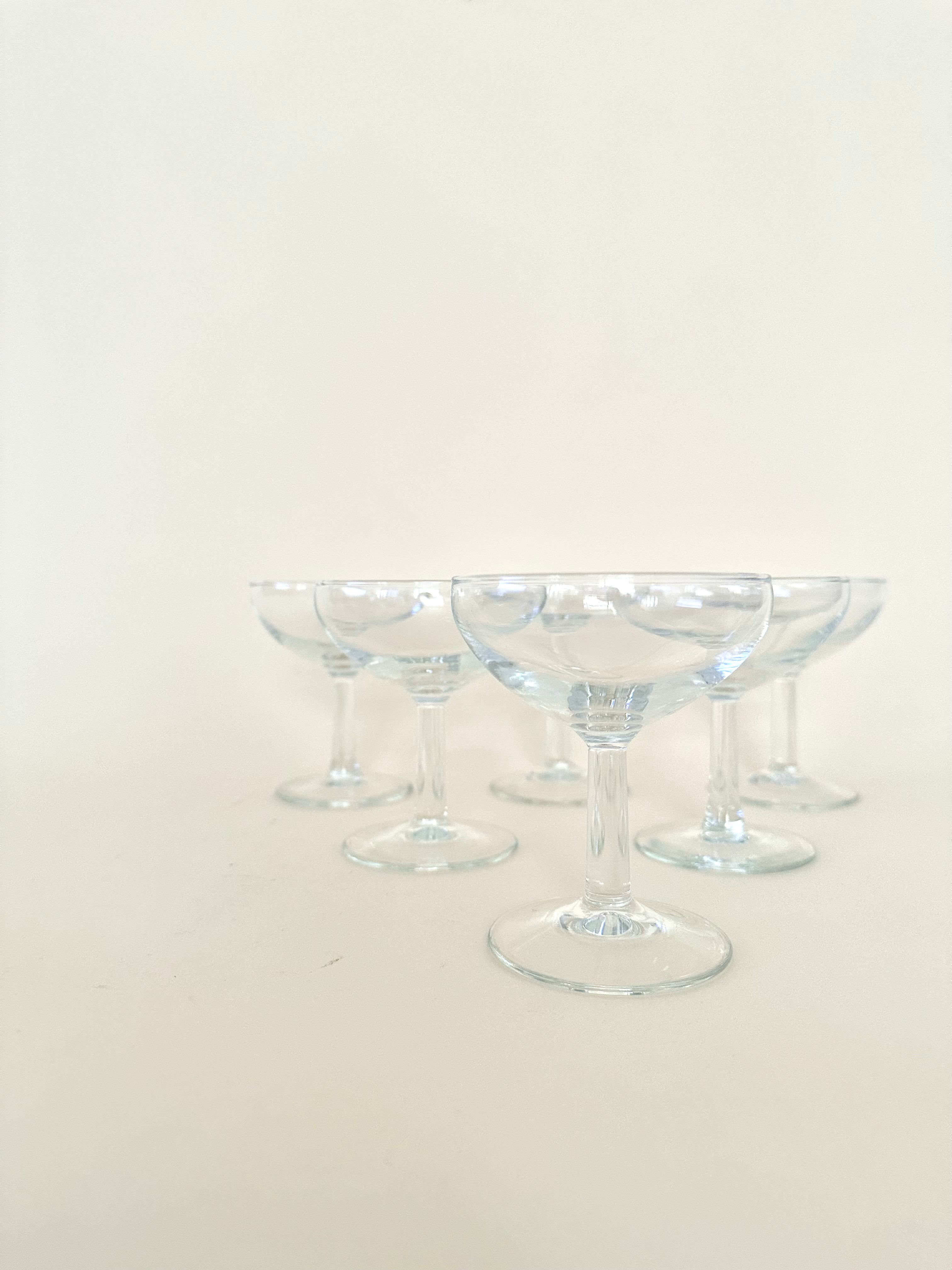 Set de six coupes à champagne