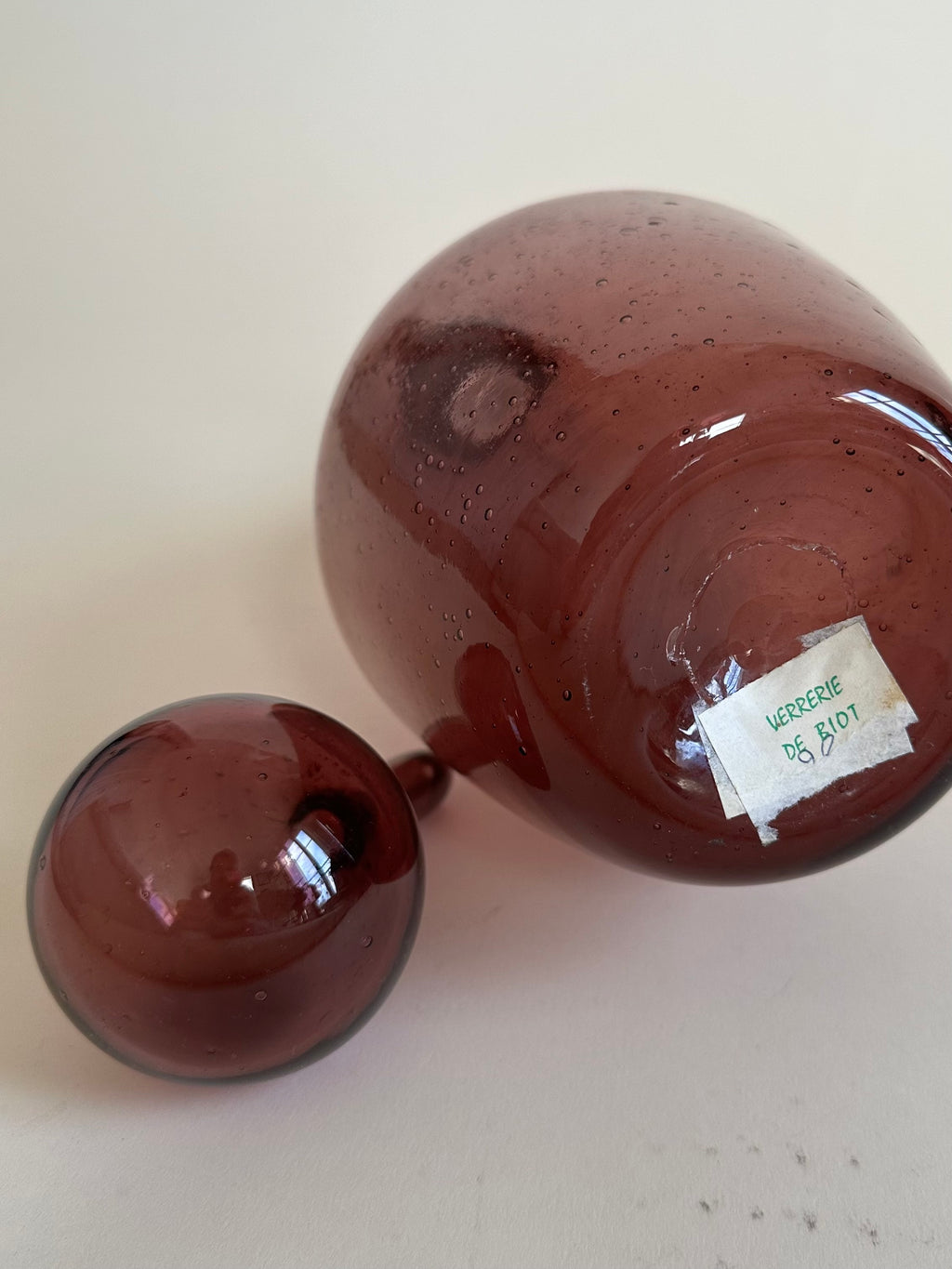 Carafe en verre bullé Biot