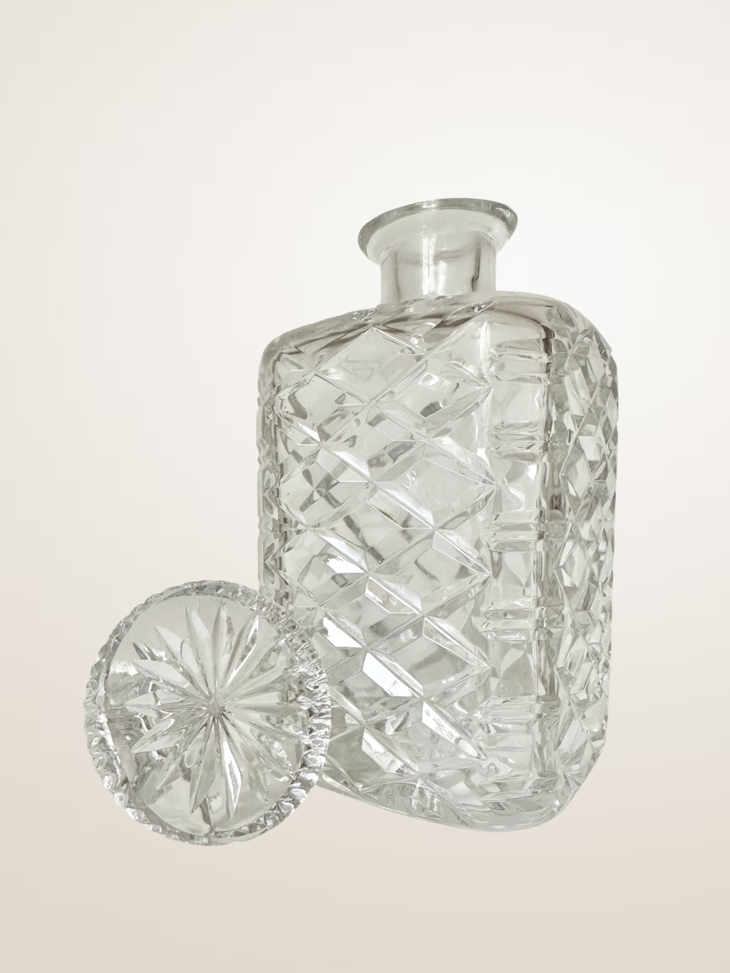 Carafe à whisky en cristal taillé