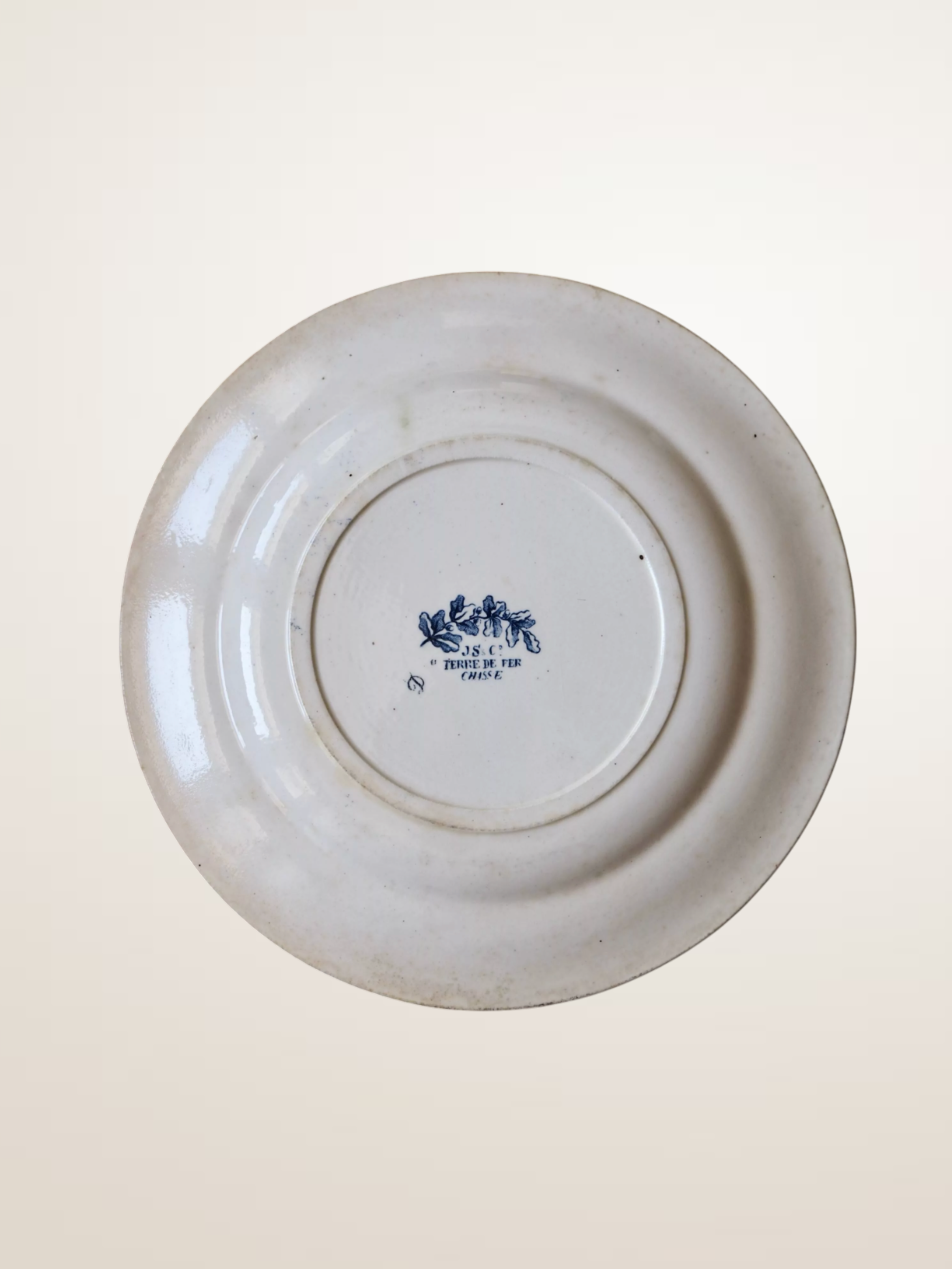 Paire d’assiettes J.S. et cie Terre de Fer "Chasse"