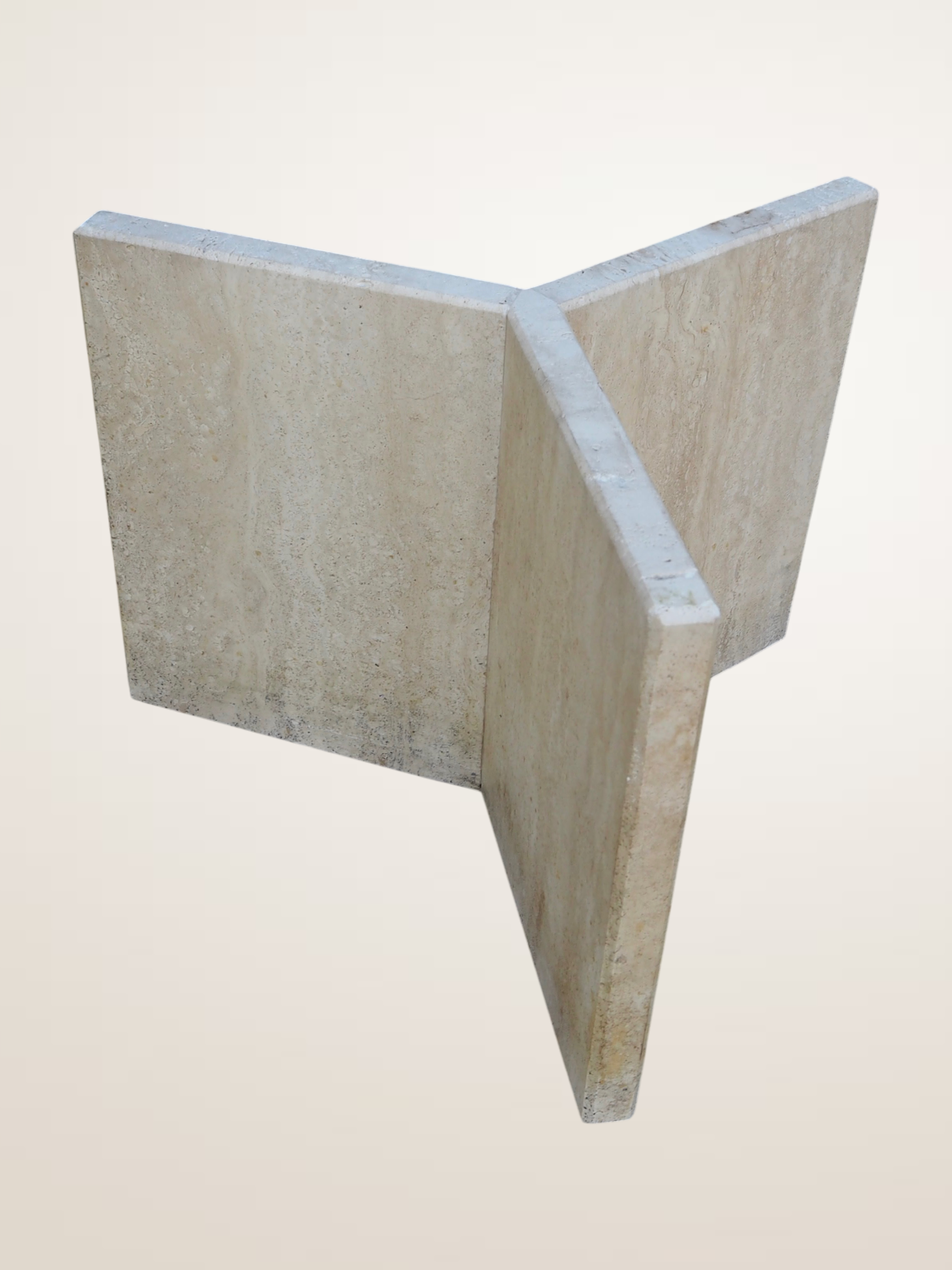 Table basse octogonale en travertin