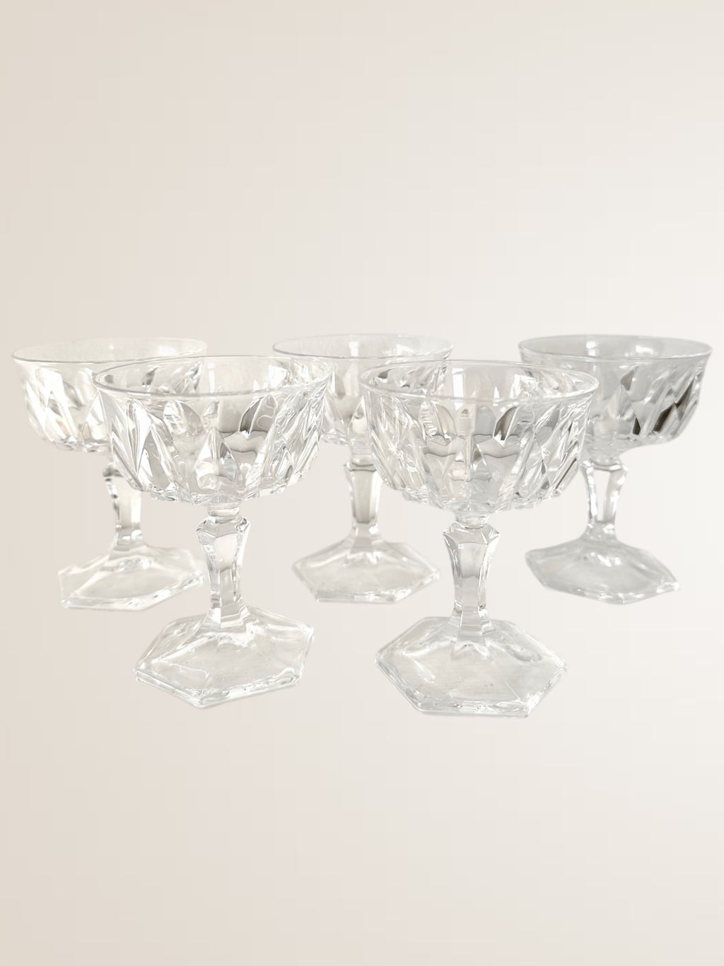Set de 5 verres à liqueur en verre