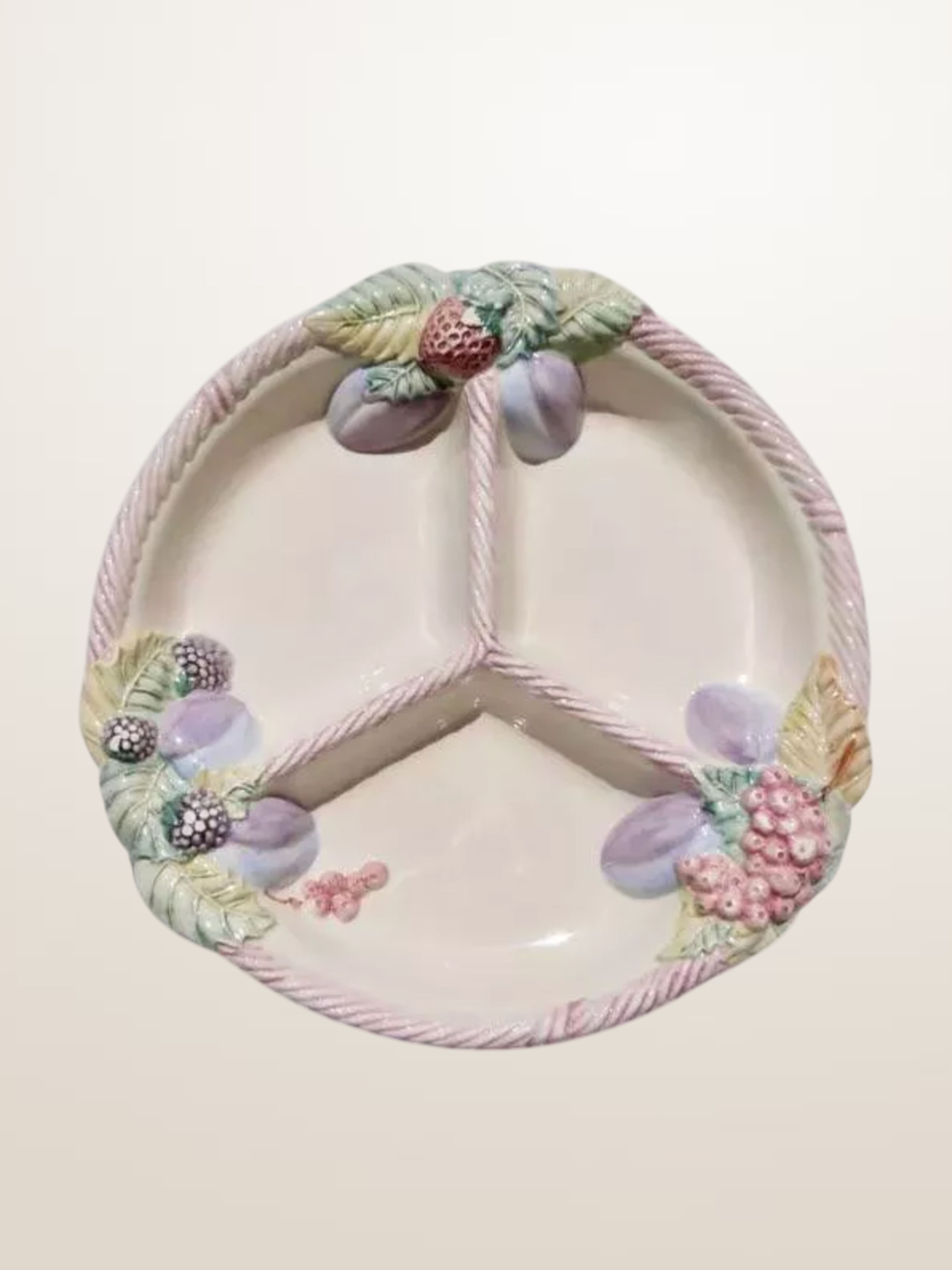 Plat à compartiments en céramique émaillée