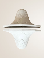 Paire d'appliques en plâtre, décor palmettes, XXe