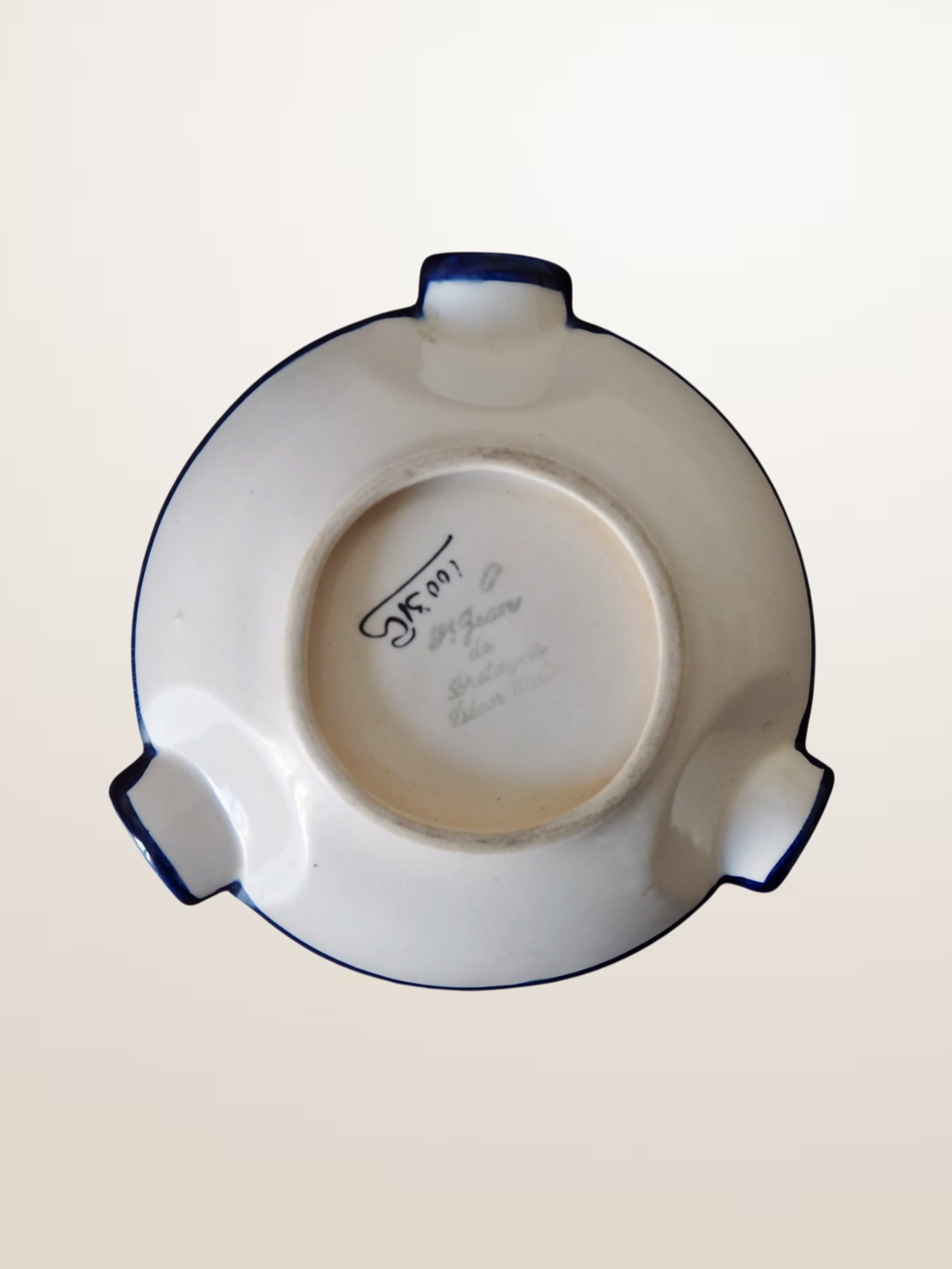 Cendrier en faïence émaillée Saint-Jean-de-Bretagne