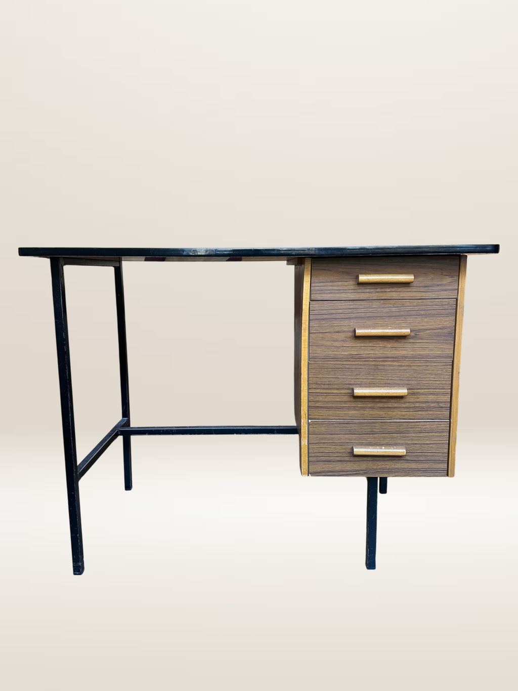 Bureau vintage en formica et métal