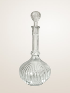 Carafe à liqueur en verre godronné