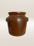 Ancien pot en grès vernissé brun