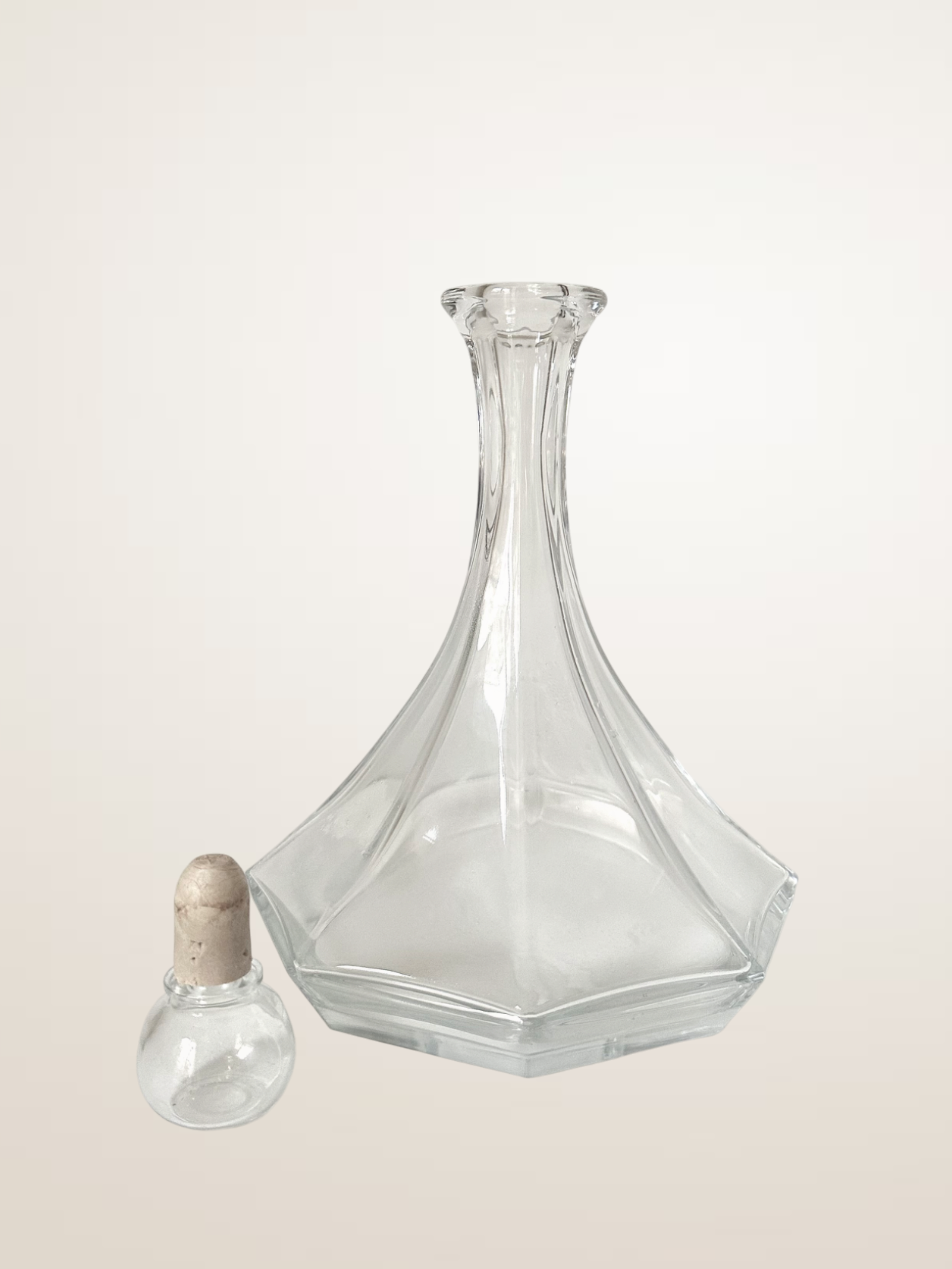Carafe à décanter octogonale en verre
