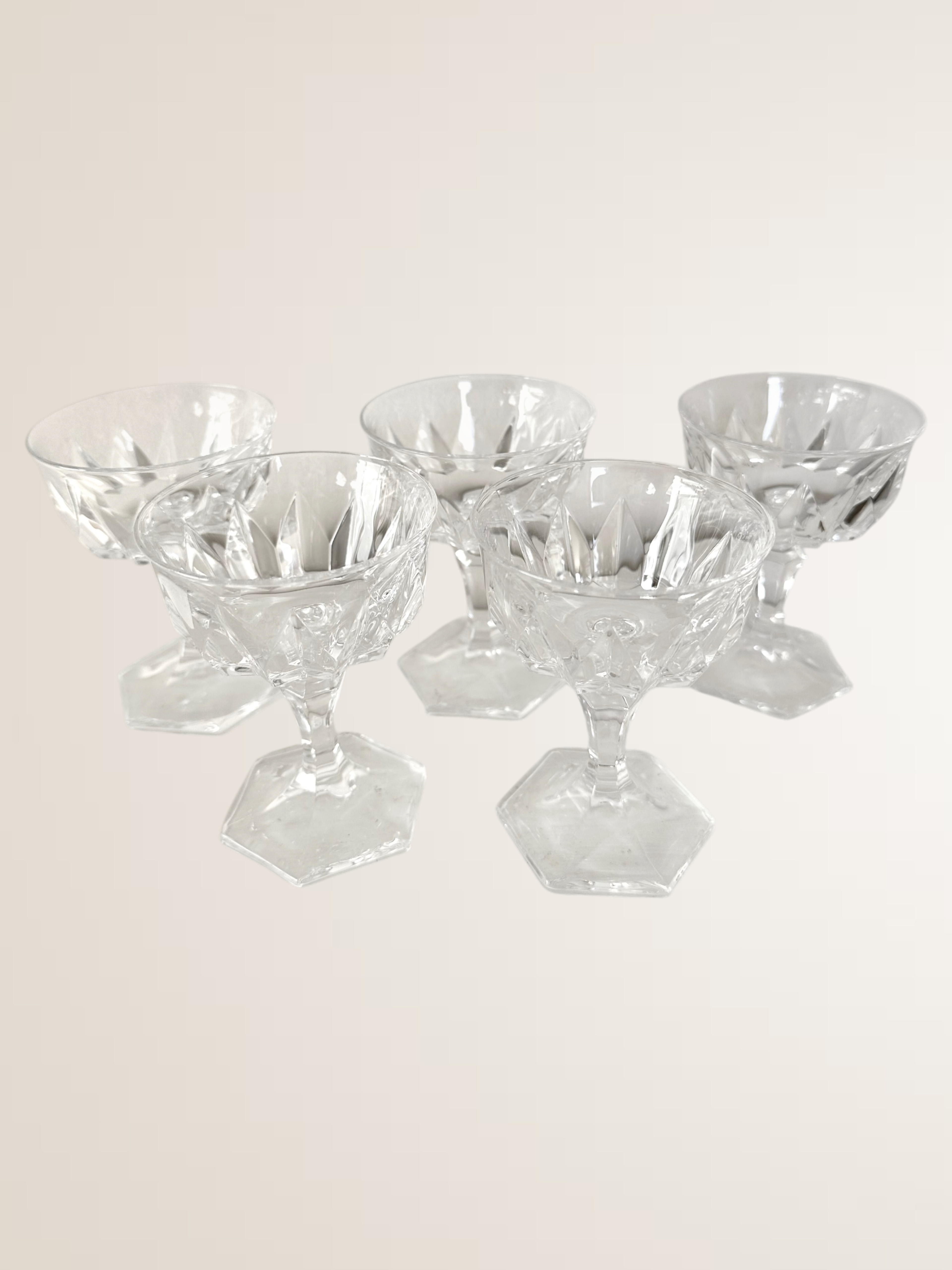 Set de 5 verres à liqueur en verre