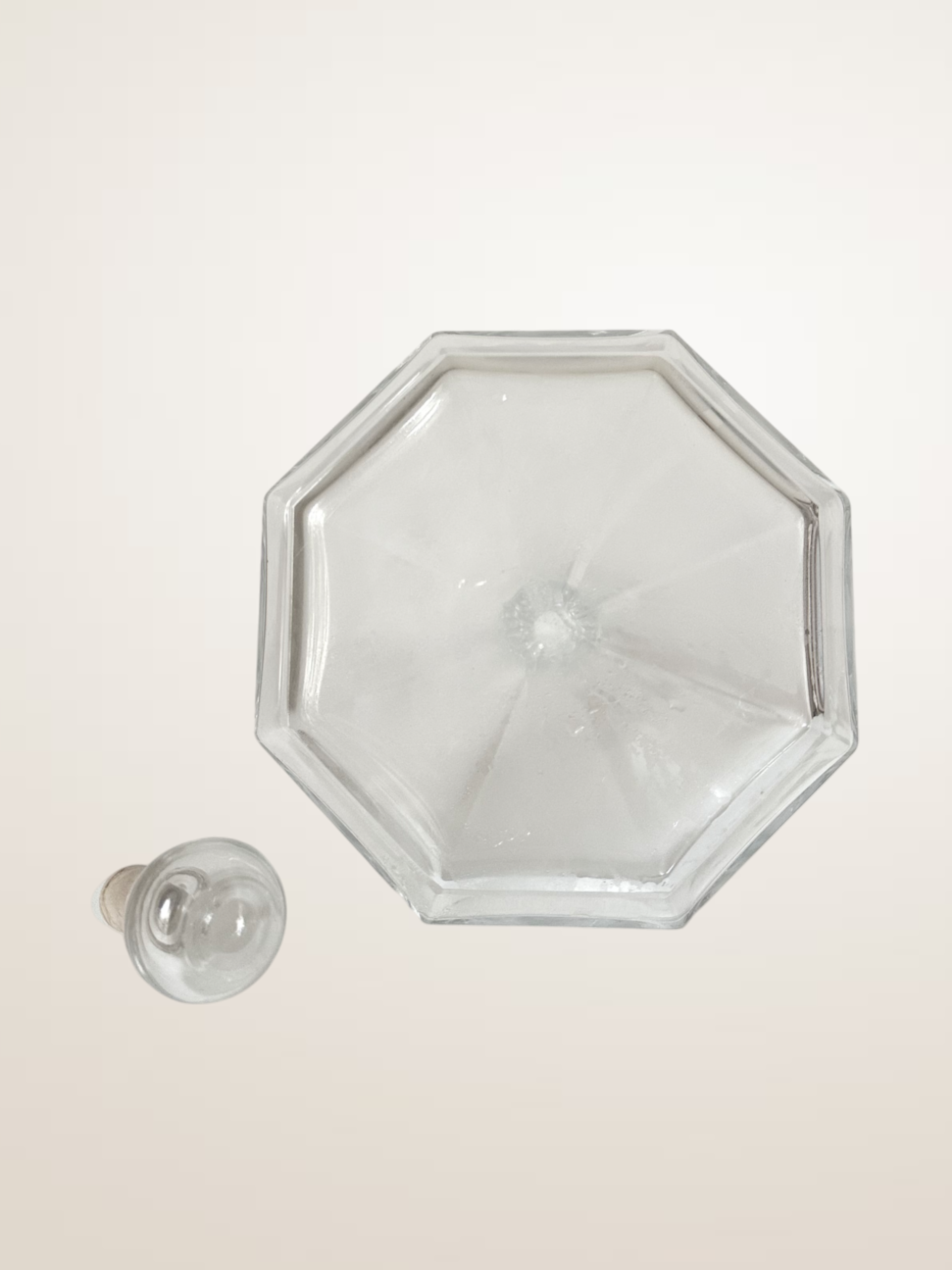 Carafe à décanter octogonale en verre