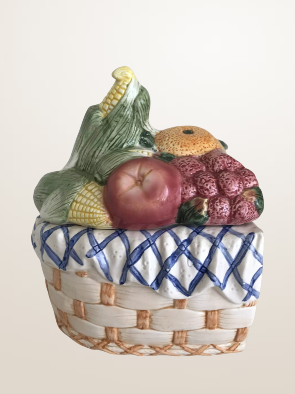 Pot en barbotine fruits et légumes