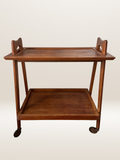 Desserte roulante scandinave en teck