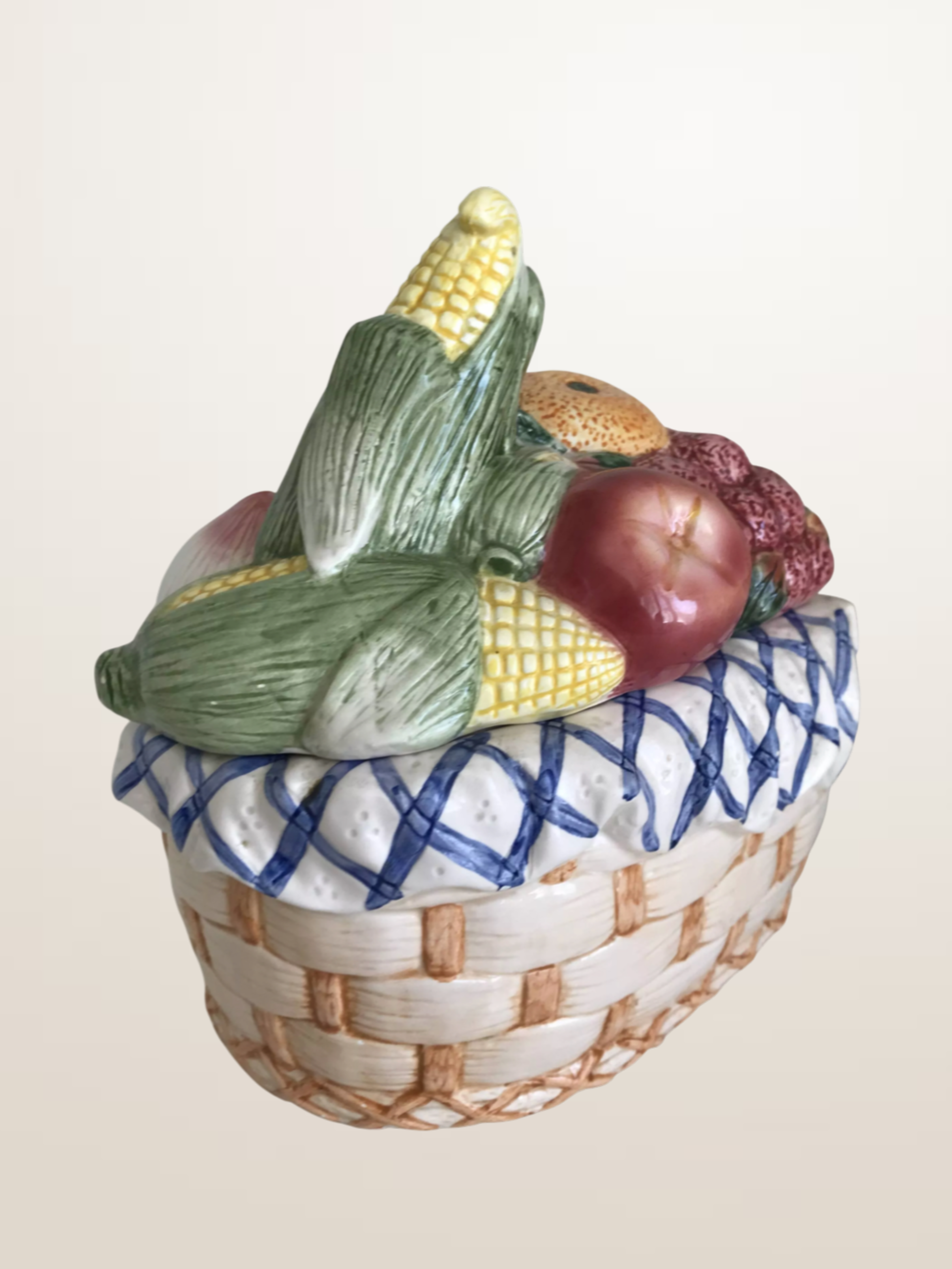 Pot en barbotine fruits et légumes