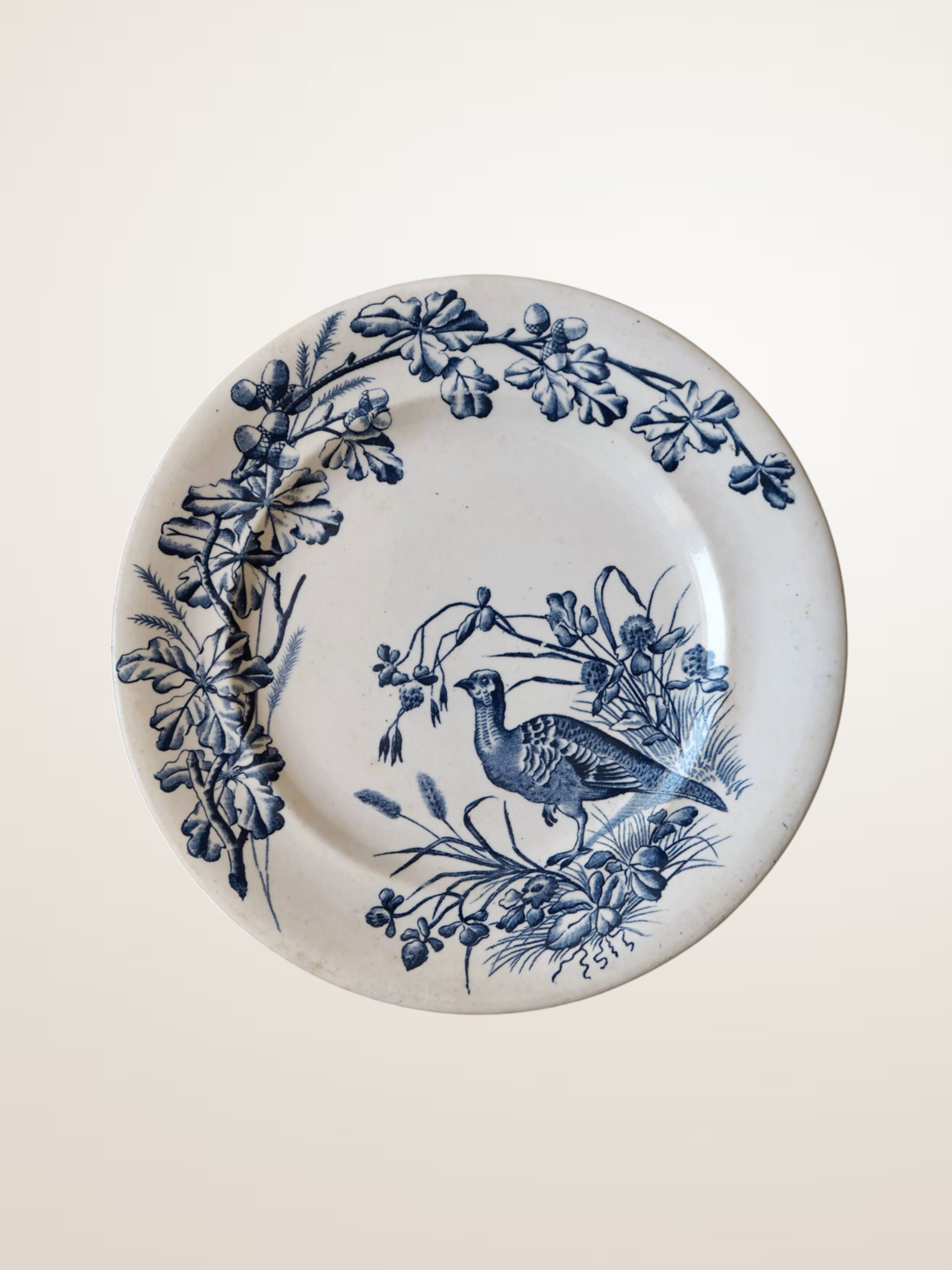 Paire d’assiettes J.S. et cie Terre de Fer "Chasse"