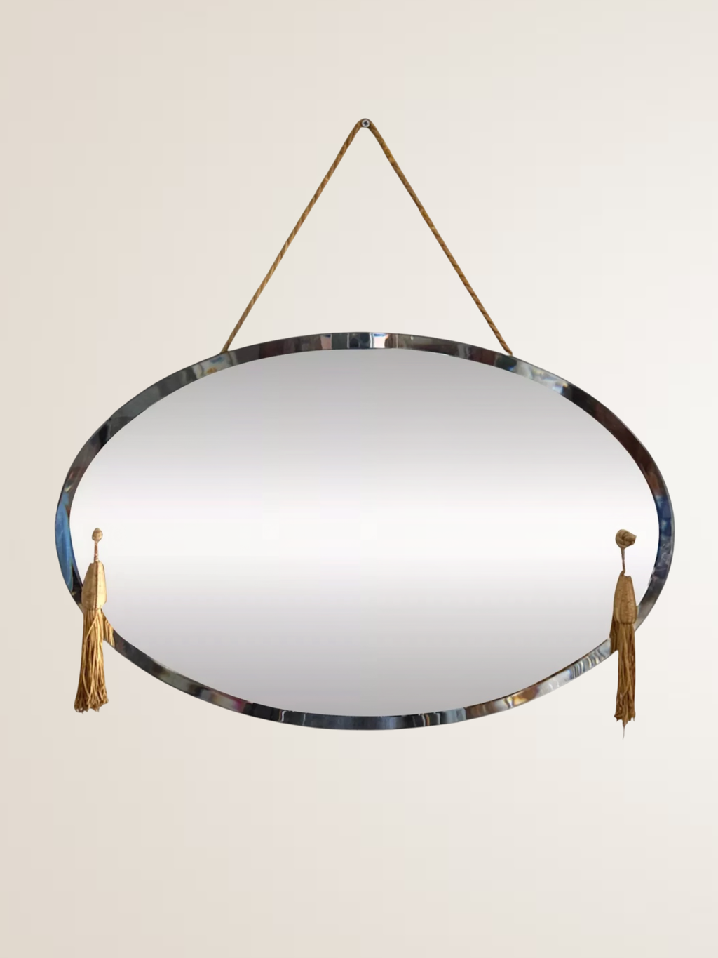 Miroir mural ovale biseauté - 39 x 60 cm