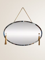 Miroir mural ovale biseauté - 39 x 60 cm