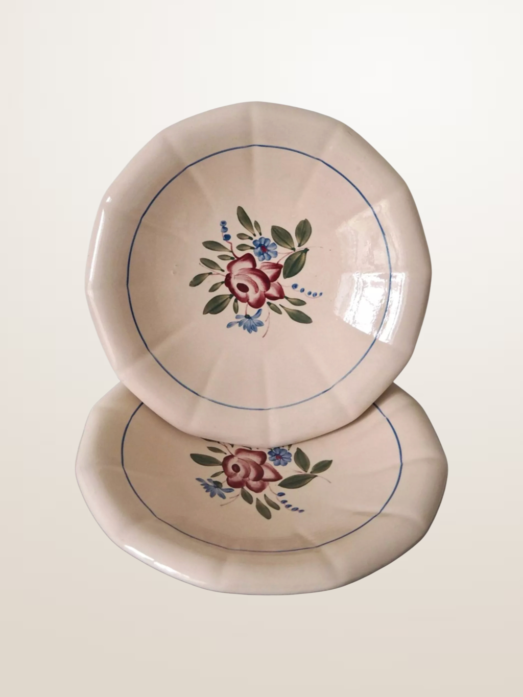 Paire de plats Digoin Sarreguemines
