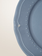Set de 4 assiettes à dessert en céramique bleue