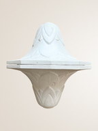 Paire d'appliques en plâtre, décor palmettes, XXe