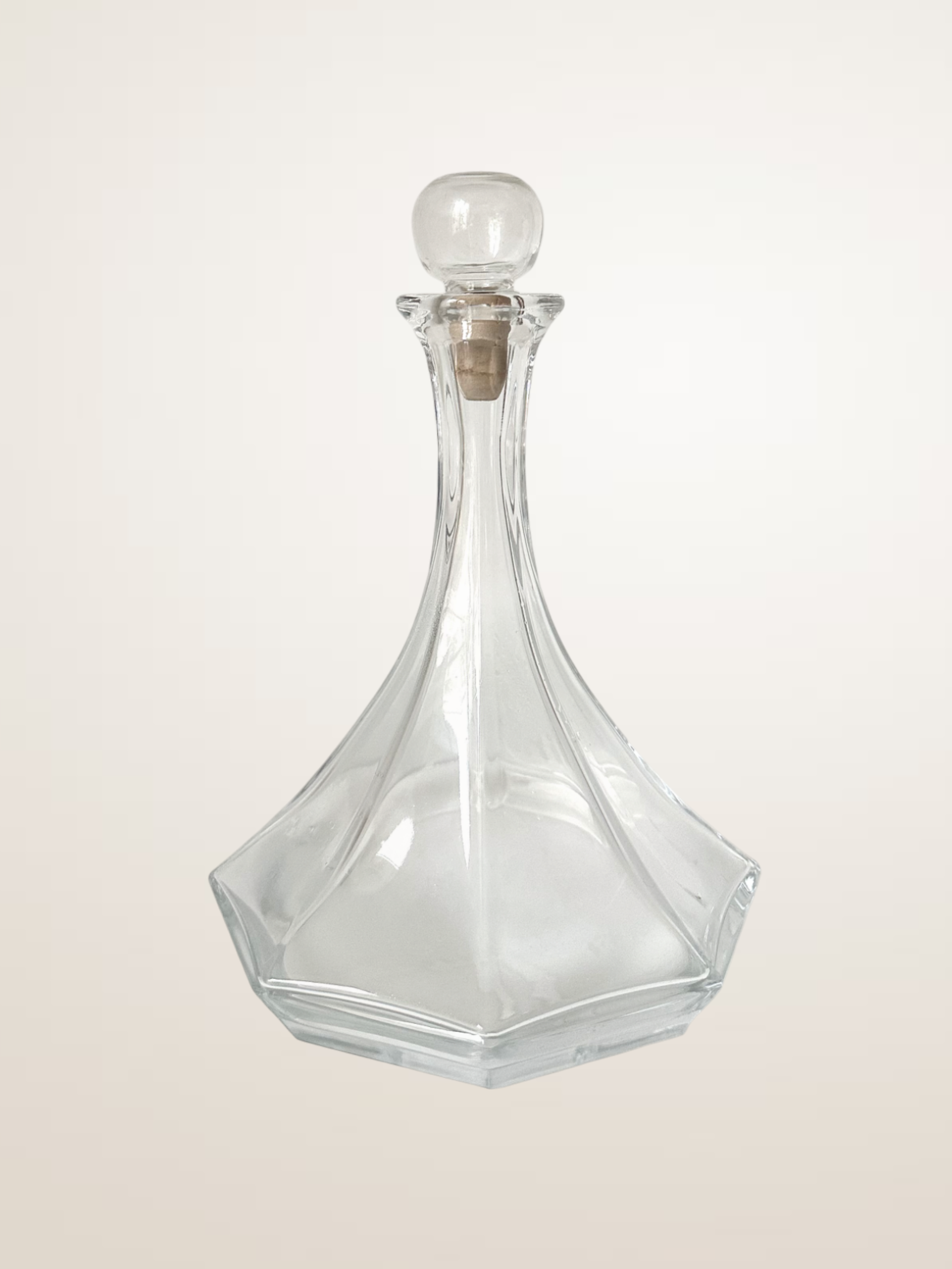 Carafe à décanter octogonale en verre