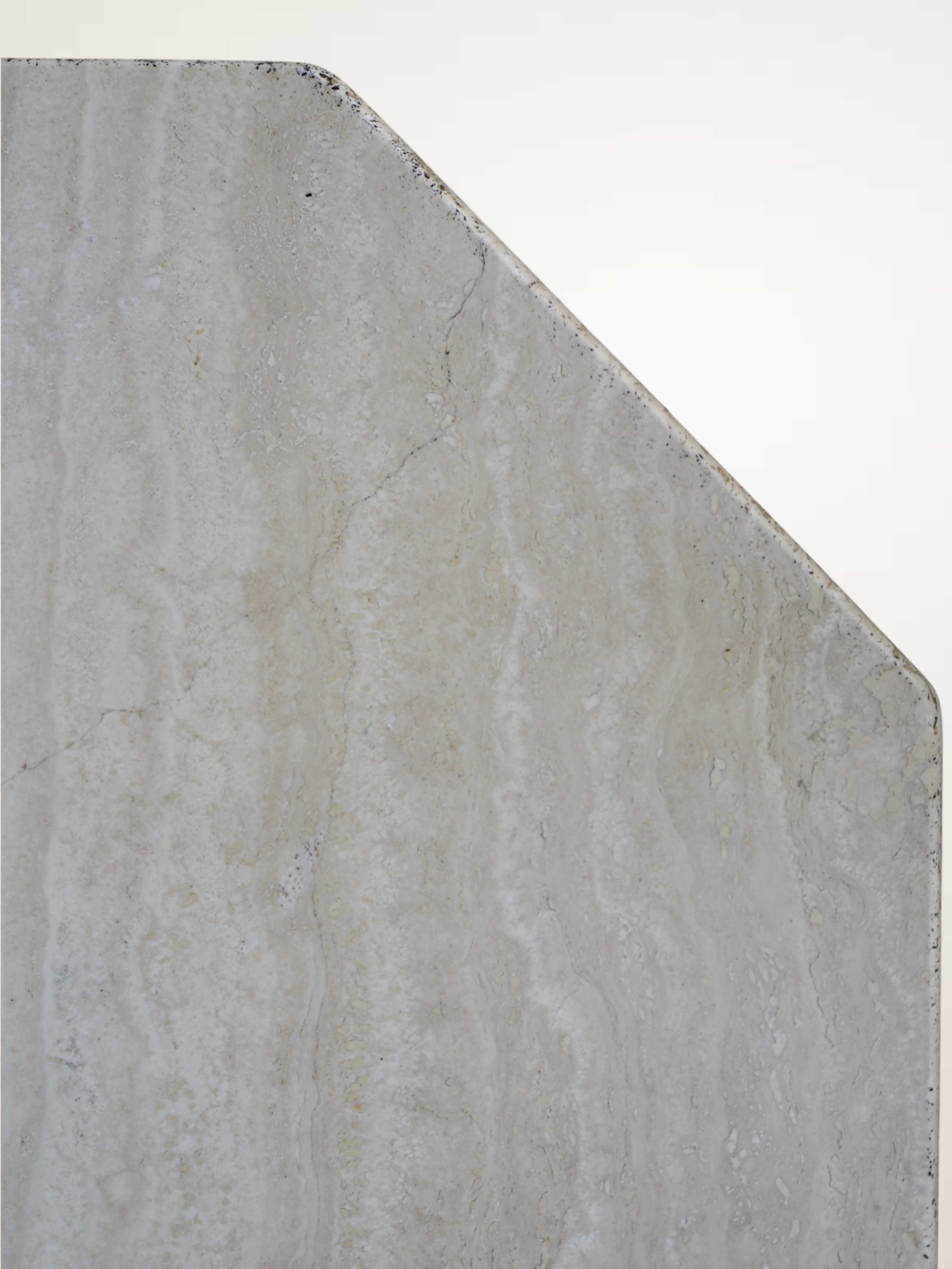 Table basse octogonale en travertin