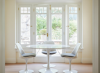 Table à manger Tulip en marbre statuario ⌀ 120 cm par Eero Saarinen pour Knoll